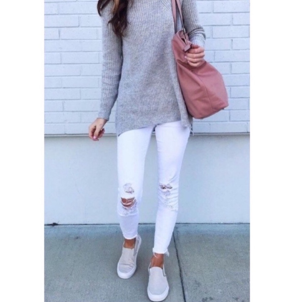⚡️Distressed Jegging In White - Picture 2 of 8